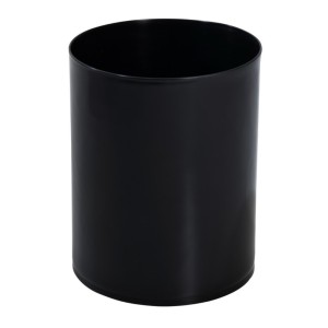 LIXEIRA PLÁSTICA REDONDA 29CM  PRETA JSN