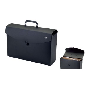 PASTA MALETA PRETA COM 6 PASTAS SUSPENSAS REF.4054 ACP