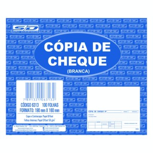 CÓPIA DE CHEQUE BRANCA 100FLS SÃO DOMINGOS