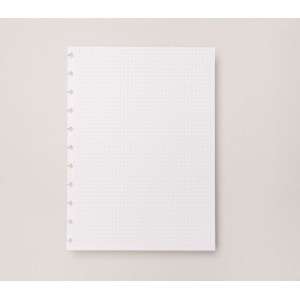 REFIL QUADRICULADO BRANCO GRANDE PARA CADERNO INTELIGENTE 90G 50FLS