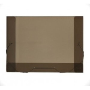 PASTA PLÁSTICA OFÍCIO COM ELÁSTICO FUMÊ ALAPLAST