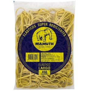 ELÁSTICO LATEX LARGO 1KG 450 UNIDADES MAMUTH