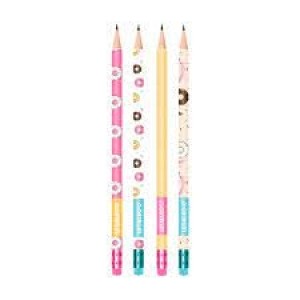 LÁPIS GRAFITE Nº2 HB COM BORRACHA RESINA DONUT LEO&LEO