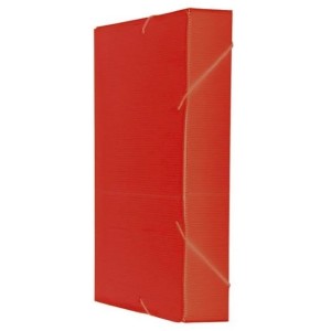 PASTA PLÁSTICA POLIONDA 5,5CM VERMELHA POLIBRAS