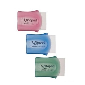 BORRACHA BRANCA COM CAPA PROTETORA ARCHITECT MAPED