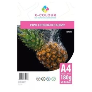 PAPEL FOTOGRÁFICO GLOSSY A4 180G 50FLS X-COLOUR
