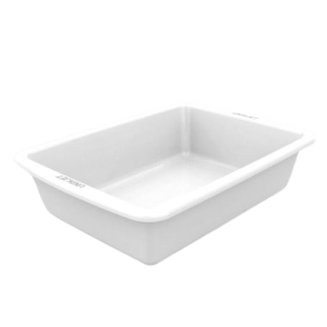 BANDEJA DE PLÁSTICO BRANCA 5,5L 37CM X 29CM X 7,5CM 1266 UNINJET