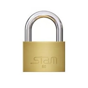 CADEADO 50MM LATONADO MACICO ZAMAC