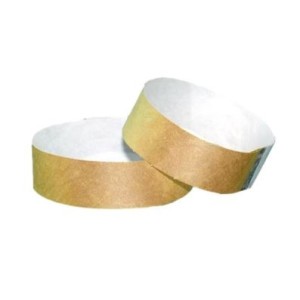 PULSEIRA VIP TYVEK DOURADA COM 50 UNIDADES MEDIATECH