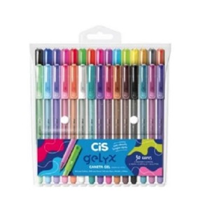 CANETA EM GEL 1,0MM COM 30 CORES GELYX CIS