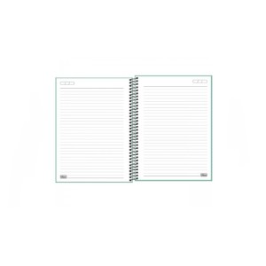 CADERNO 80FLS 1 MATÉRIA UNIVERSITÁRIO CAPA PLÁSTICA ESPIRAL NEON TURQUESA TILIBRA