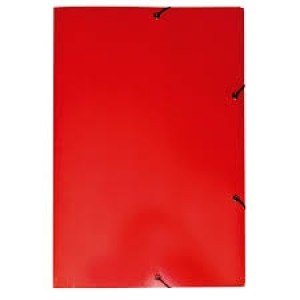 PASTA CARTÃO ABA COM ELÁSTICO VERMELHA TP PASTAS