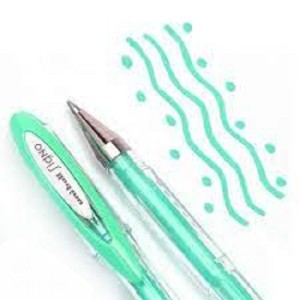 CANETA EM GEL ANGELIC SIGNO VERDE ÁGUA UNIBALL