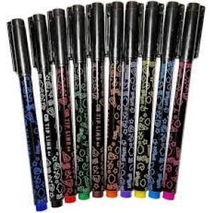 CANETA HIDROGRÁFICA 0,4MM TIP LINE COM 10 CORES CIS