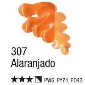 TINTA ÓLEO BISNAGA 20ML REF.307 ALARANJADO ACRILEX