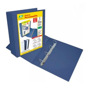 PASTA FICHÁRIO A4 LOMBO 7,5CM 4 ARGOLAS PERSONALITÉ AZUL ACP
