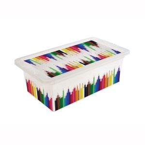 CAIXA ORGANIZADORA PLÁSTICA TRANSPARENTE LÁPIS OR-16L 5,5L 34,3x19x11,7CM SÃO BERNARDO