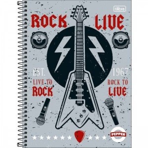 CADERNO 160FLS 10 MATÉRIA UNIVERSITÁRIO CAPA DURA ESPIRAL PEPPER MASCULINO TILIBRA