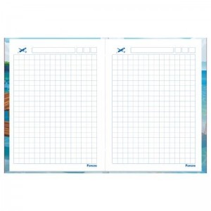CADERNO 1/4 48FLS QUADRICULADO CAPA DURA BROCHURA AVENTURINOS FORONI