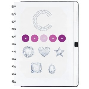 CADERNO INTELIGENTE A5 CRYSTAL SWAROVSKI MONOGRAM
