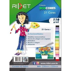 BLOCO ECOCORES A3 110G 42FLS 21 CORES NOVAPRINT