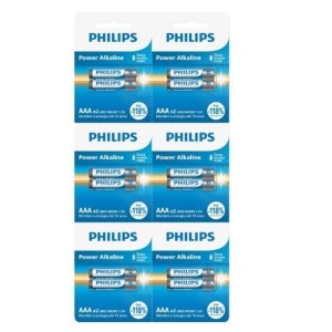 PILHA PALITO ALCALINA AAA CARTELÃO C/12 UNIDADES PHILIPS