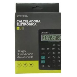 CALCULADORA DE MESA 12 DÍGITOS ZT811 SOLAR/BATERIA ZETA