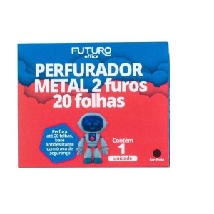 PERFURADOR DE METAL 2 FUROS 20FLS 282201 FUTURO