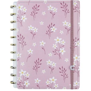CADERNO INTELIGENTE GRANDE PINK BLOSSOM BY SOF MARTINS