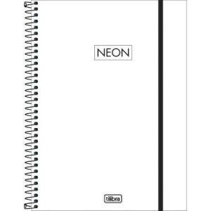 CADERNO 80FLS 1 MATÉRIA UNIVERSITÁRIO CAPA PLÁSTICA NEON FIT MASCULINO TILIBRA