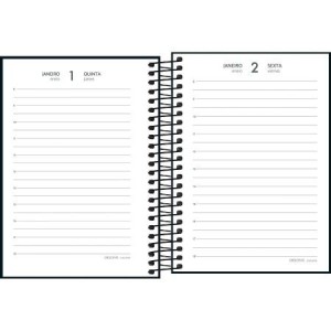 AGENDA 11x15,4CM SPICE PRETA 2026 TILIBRA
