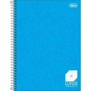 CADERNO 80FLS 0,7x0,7 QUADRICULADO UNIVERSITÁRIO CAPA DURA ESPIRAL LUNIX TILIBRA 