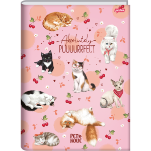 CADERNO UNIVERSITÁRIO 80FLS CAPA DURA BROCHURA PET HOLIC JANDAIA