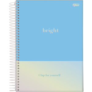 CADERNO 80FLS 1/4 CAPA DURA ESPIRAL BRIGHT JANDAIA