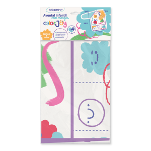 AVENTAL INFANTIL COM BOLSO E MANGA COLOR JOY LEO&LEO JOCAR