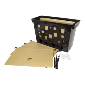 ARQUIVO PASTA SUSPENSA PRETO C/6 PASTAS KRAFT DELLO