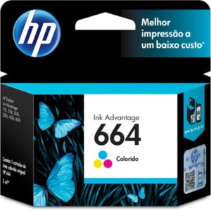 CARTUCHO ORIGINAL HP 664 COLOR 2 ML HPF6V28A