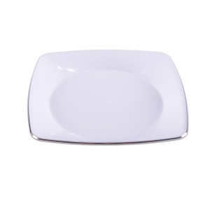 PRATO QUADRADO REFEIÇÃO REQUINTE BRANCO 5 UNIDADES 7095 PRAFESTA